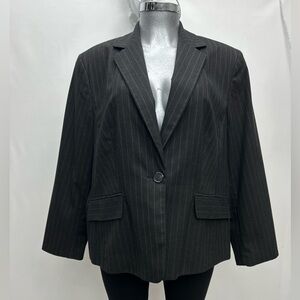 EVAN PICONE ~ Stretch~ Classic Black Pinstripe Women’s 's Blazer
